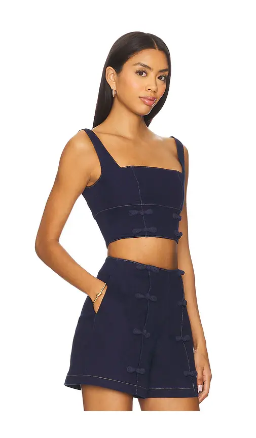 Sau Lee Bridgette Denim Top | Thumbnail 2 Sau Lee Bridgette Denim Top | Thumbnail 2