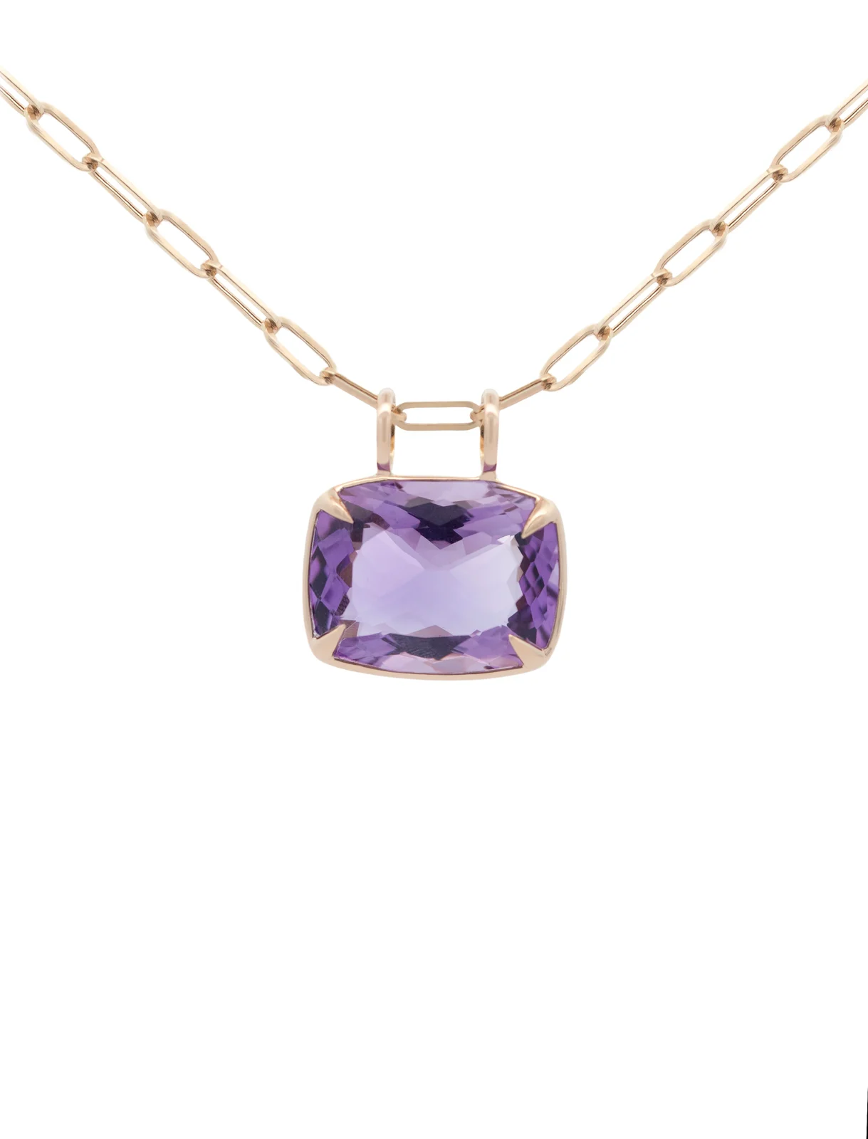 Amethyst 18K Gold Statement Pendant Amethyst 18K Gold Statement Pendant