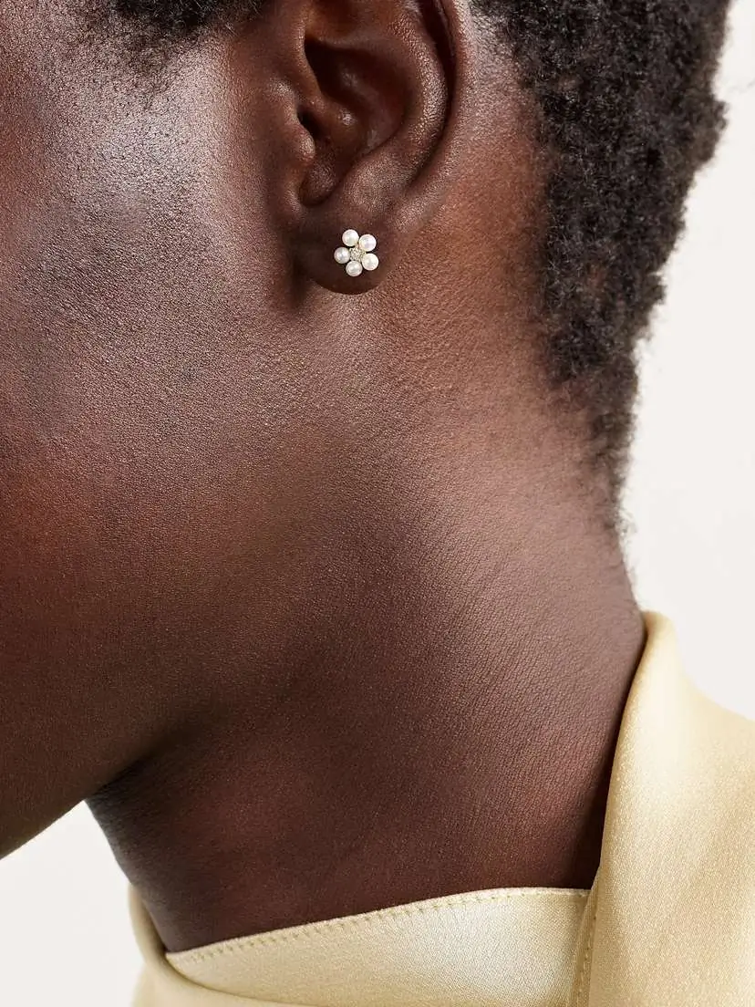 Mizuki 14-karat Gold, Pearl And Diamond Earrings - White | Thumbnail 2 Mizuki 14-karat Gold, Pearl And Diamond Earrings - White | Thumbnail 2