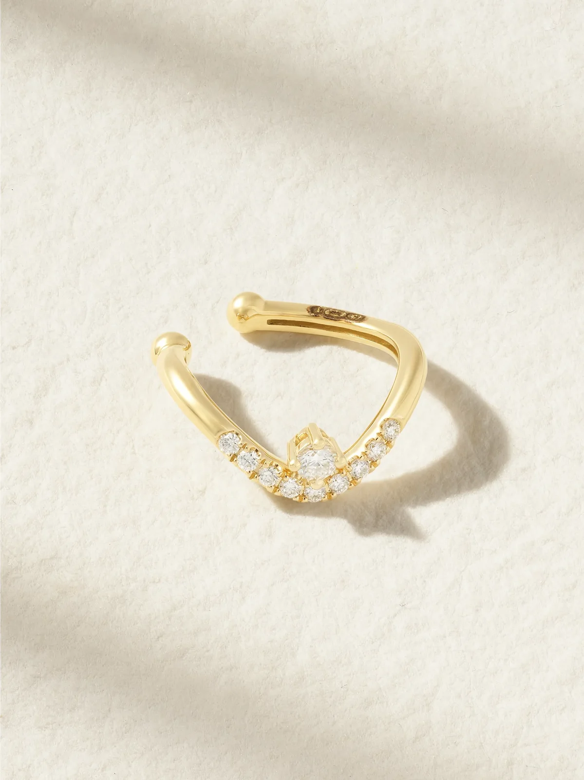 14-karat Gold Diamond Ear Cuff 14-karat Gold Diamond Ear Cuff