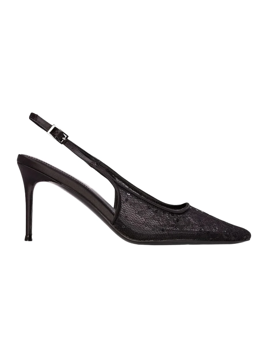 Women's Marina 80MM Lace Slingback Pumps Women's Marina 80MM Lace Slingback Pumps