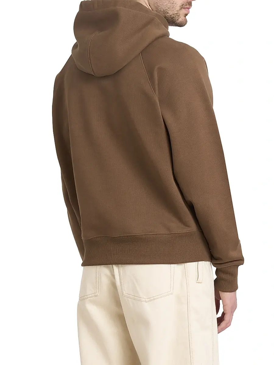 AMI Paris Men's Small Embossed Ami de Coeur Hoodie - Hazelnut | Thumbnail 5 AMI Paris Men's Small Embossed Ami de Coeur Hoodie - Hazelnut | Thumbnail 5