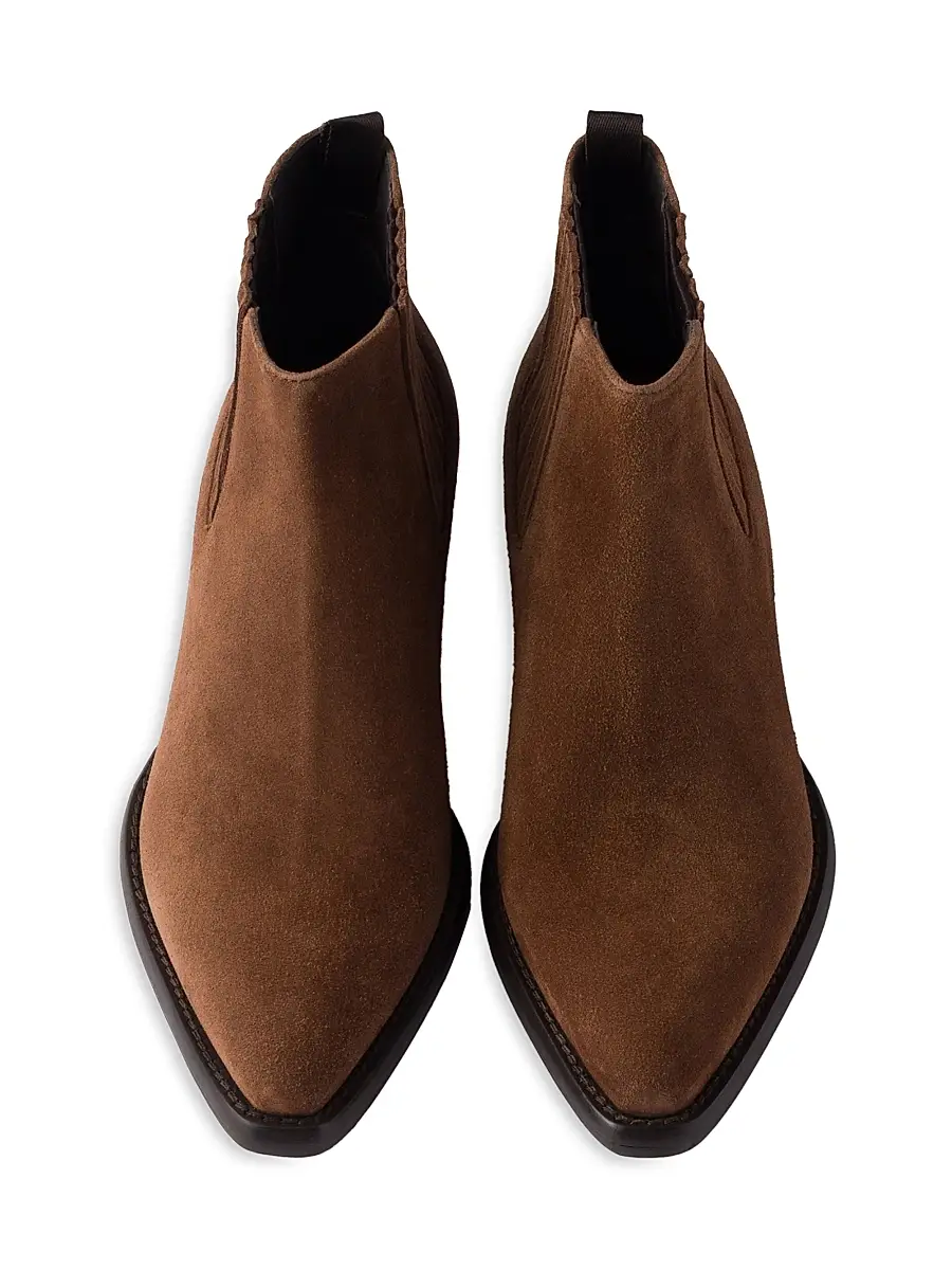 Prada Women's Suede Booties - Brown | Thumbnail 2