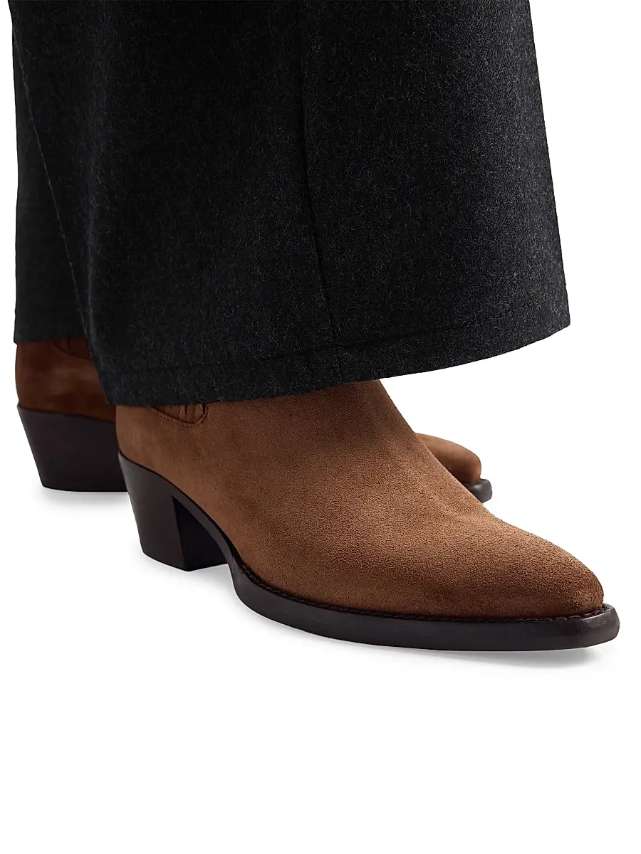 Prada Women's Suede Booties - Brown | Thumbnail 5