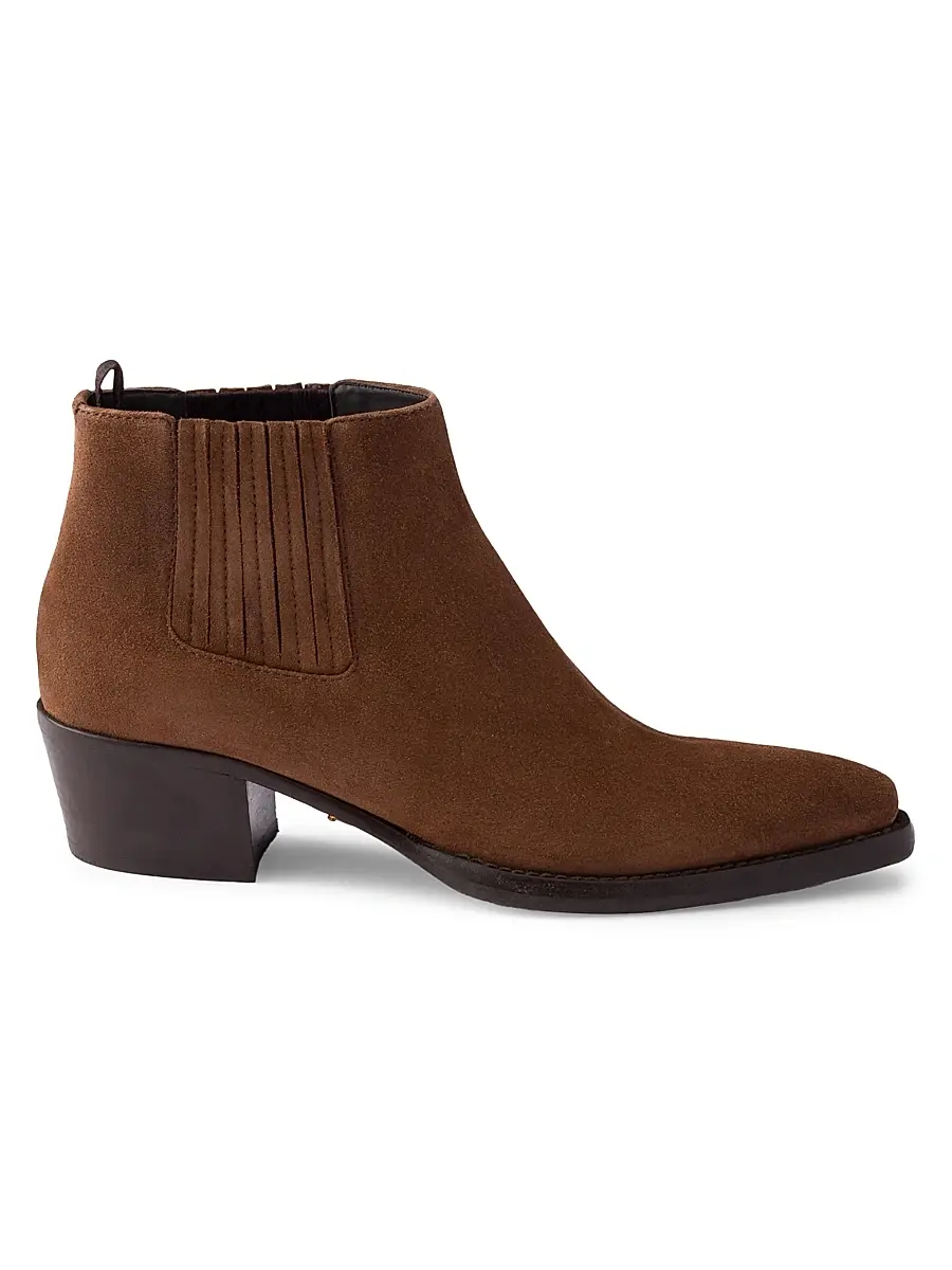 Women's Suede Booties - Brown Women's Suede Booties - Brown