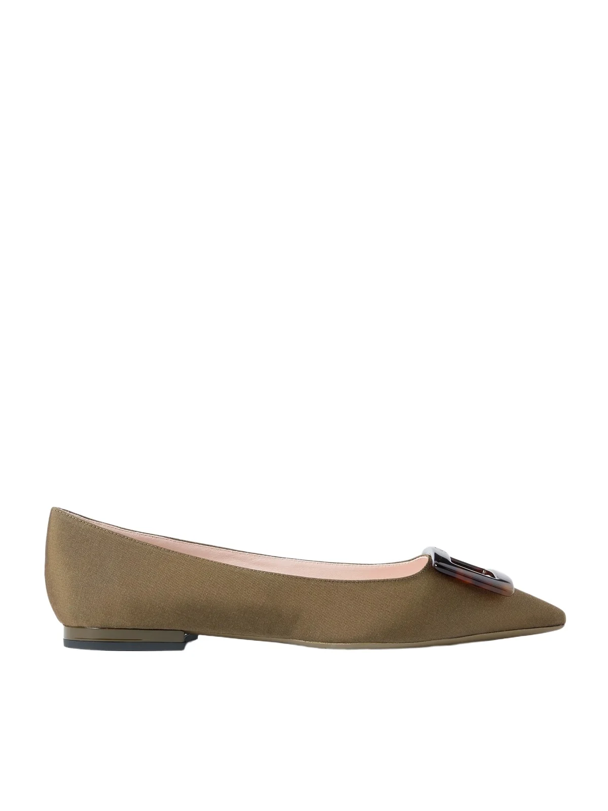 Roger Vivier Gommettine Buckled Grosgrain Ballet Flats