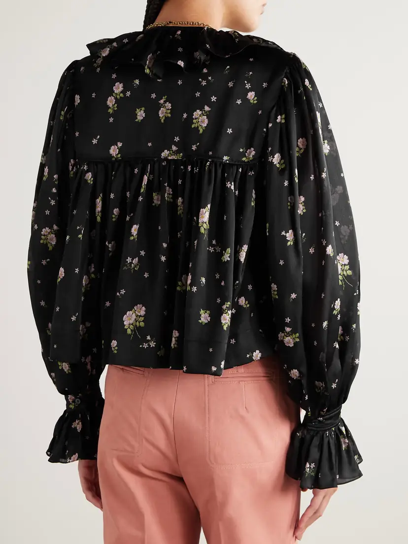 Chloé Printed Silk-chiffon Blouse | Thumbnail 3