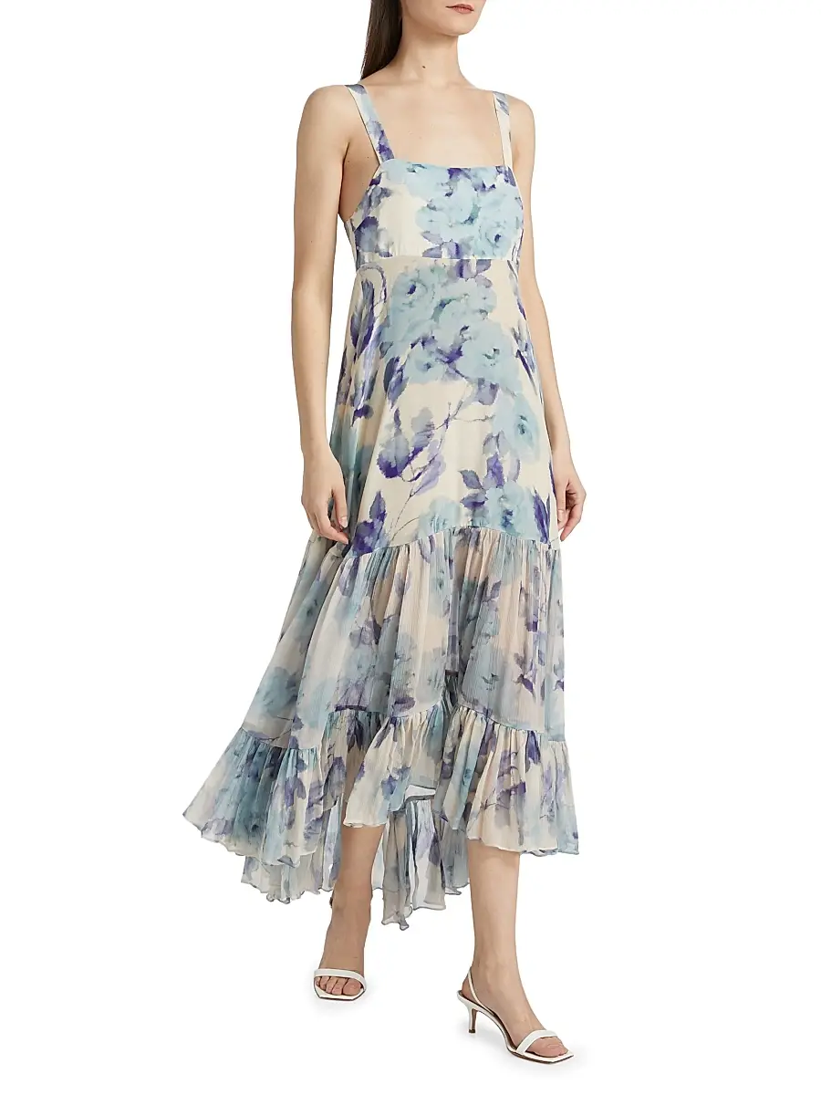 AZEEZA Women's Bellevue Silk Chiffon Maxi Dress | Thumbnail 2