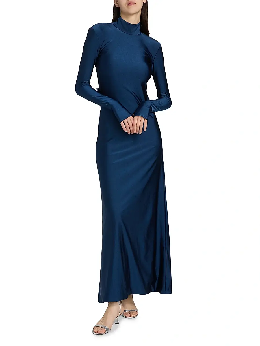 Mariandree Gaitan Women's Identity Mariel Turtleneck Maxi Dress | Thumbnail 3 Mariandree Gaitan Women's Identity Mariel Turtleneck Maxi Dress | Thumbnail 3