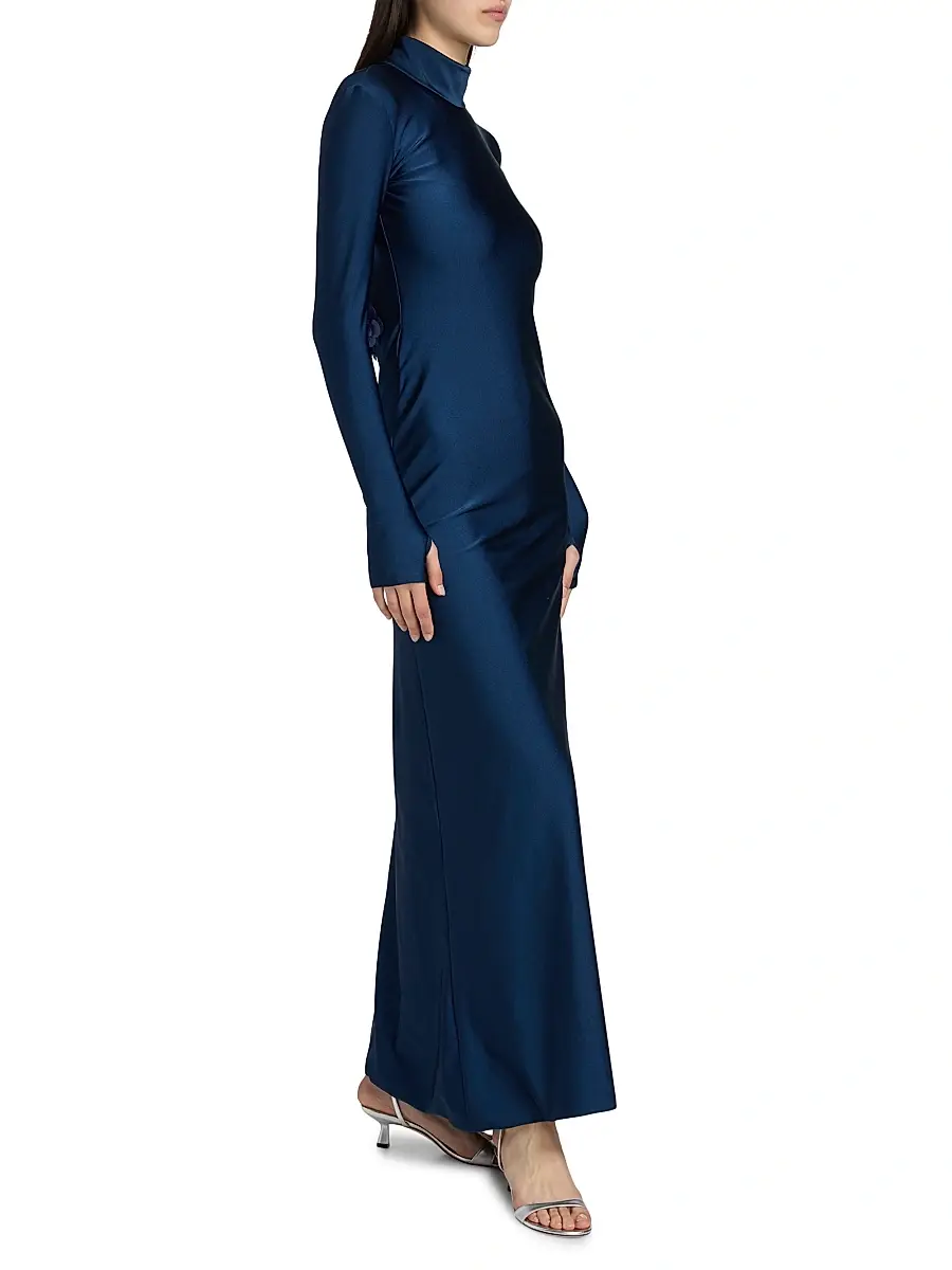 Mariandree Gaitan Women's Identity Mariel Turtleneck Maxi Dress | Thumbnail 4 Mariandree Gaitan Women's Identity Mariel Turtleneck Maxi Dress | Thumbnail 4