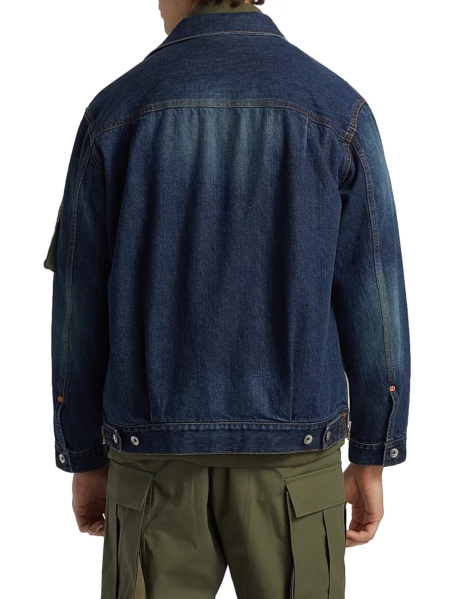 Sacai Men's Denim x Nylon Twill Jacket | Thumbnail 5 Sacai Men's Denim x Nylon Twill Jacket | Thumbnail 5