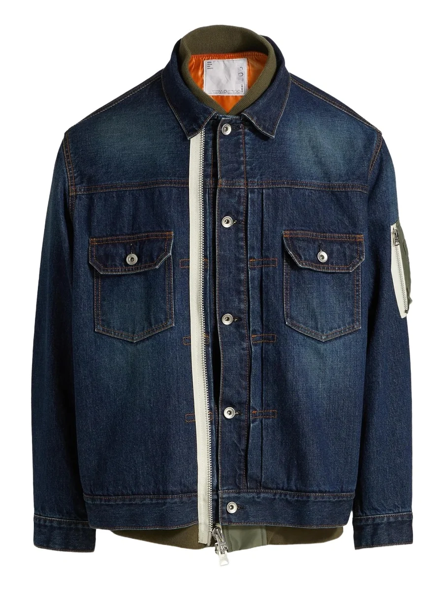 Men's Denim x Nylon Twill Jacket Men's Denim x Nylon Twill Jacket
