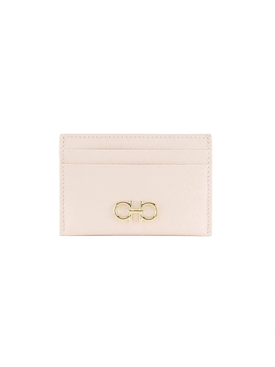 Women's New Gemini Leather Cardholder - Ballet Macaron Women's New Gemini Leather Cardholder - Ballet Macaron