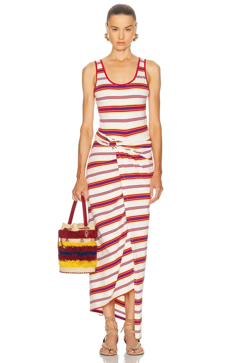 Rabanne Sleeveless Wrap Long Dress