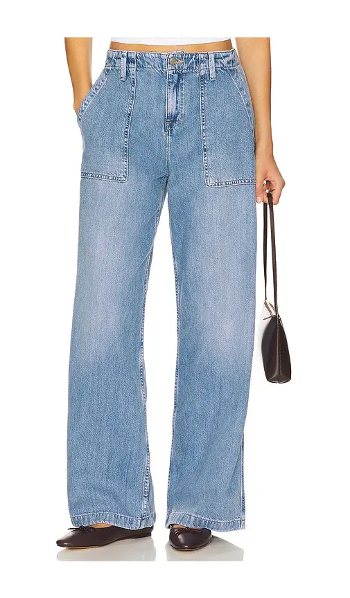 GOOD AMERICAN Lite Linen Denim Pants