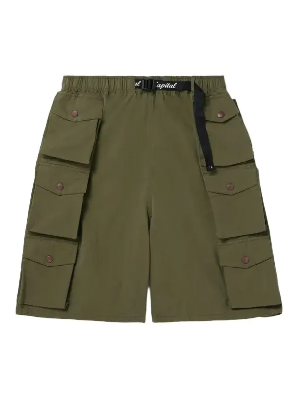 Cotton and Nylon-Blend Ripstop Drawstring Cargo Shorts - Men