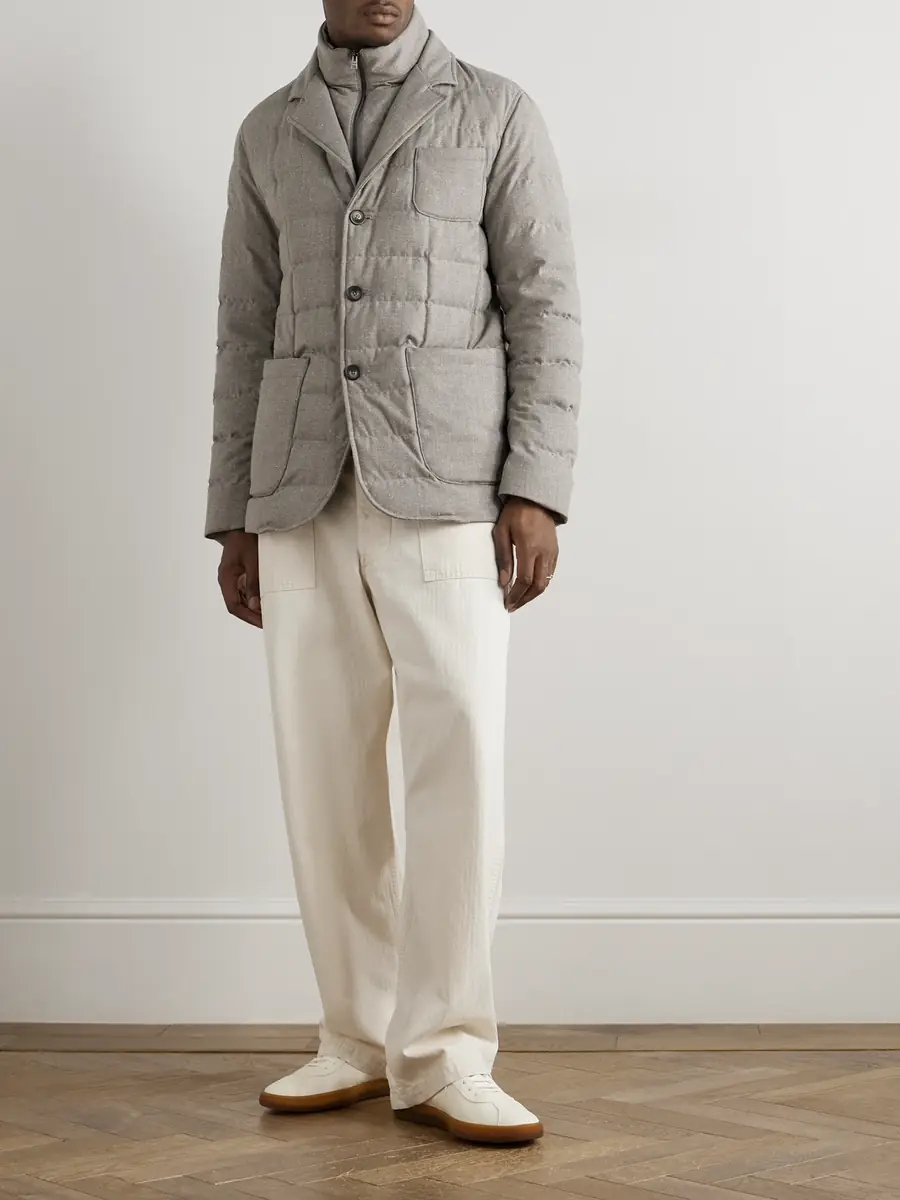HERNO Convertible Quilted Wool-Blend Down Blazer - Men | Thumbnail 2 HERNO Convertible Quilted Wool-Blend Down Blazer - Men | Thumbnail 2