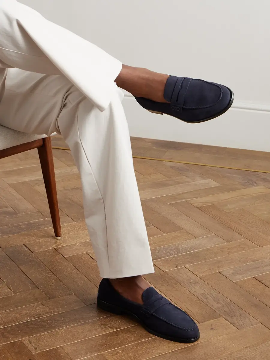 Manolo Blahnik Perry Suede Penny Loafers - Men | Thumbnail 2 Manolo Blahnik Perry Suede Penny Loafers - Men | Thumbnail 2