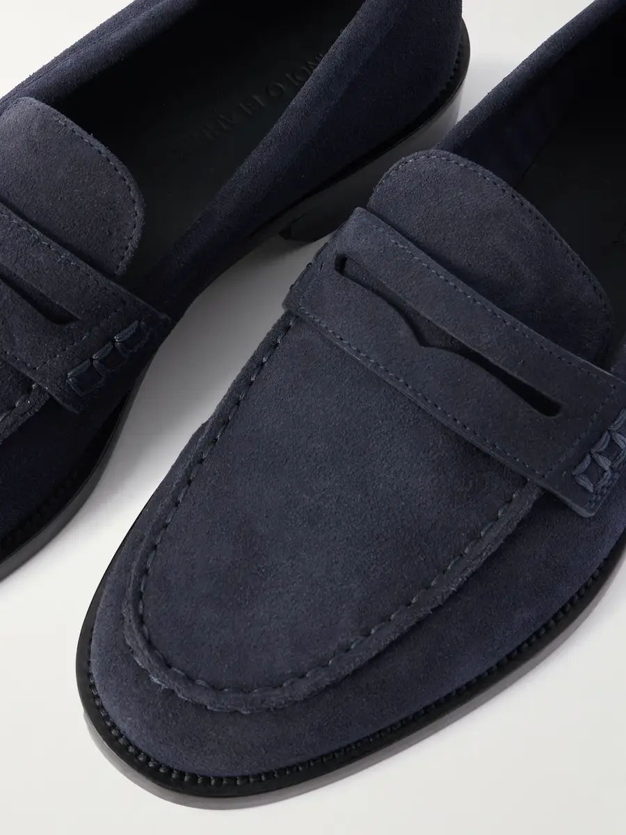 Manolo Blahnik Perry Suede Penny Loafers - Men | Thumbnail 5 Manolo Blahnik Perry Suede Penny Loafers - Men | Thumbnail 5