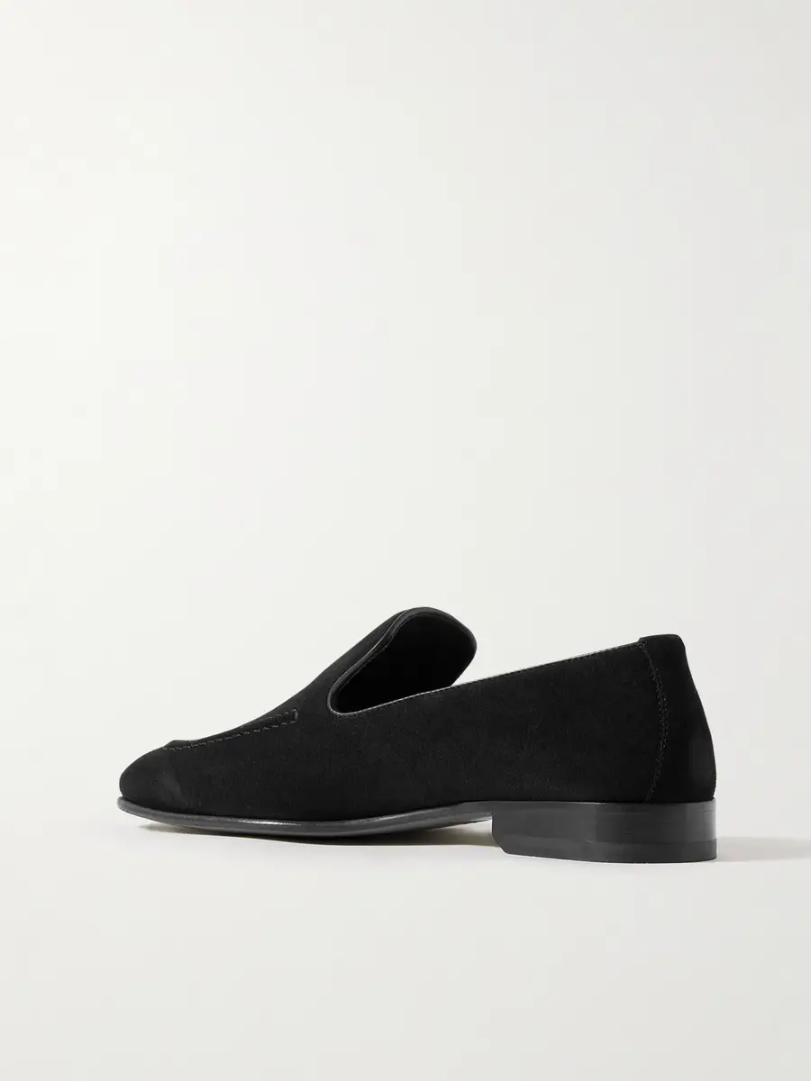 Manolo Blahnik Truro Leather-Trimmed Suede Loafers - Men | Thumbnail 4 Manolo Blahnik Truro Leather-Trimmed Suede Loafers - Men | Thumbnail 4