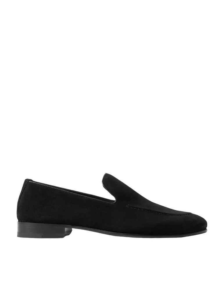 Manolo Blahnik Truro Leather-Trimmed Suede Loafers - Men | Image 1 Manolo Blahnik Truro Leather-Trimmed Suede Loafers - Men | Image 1