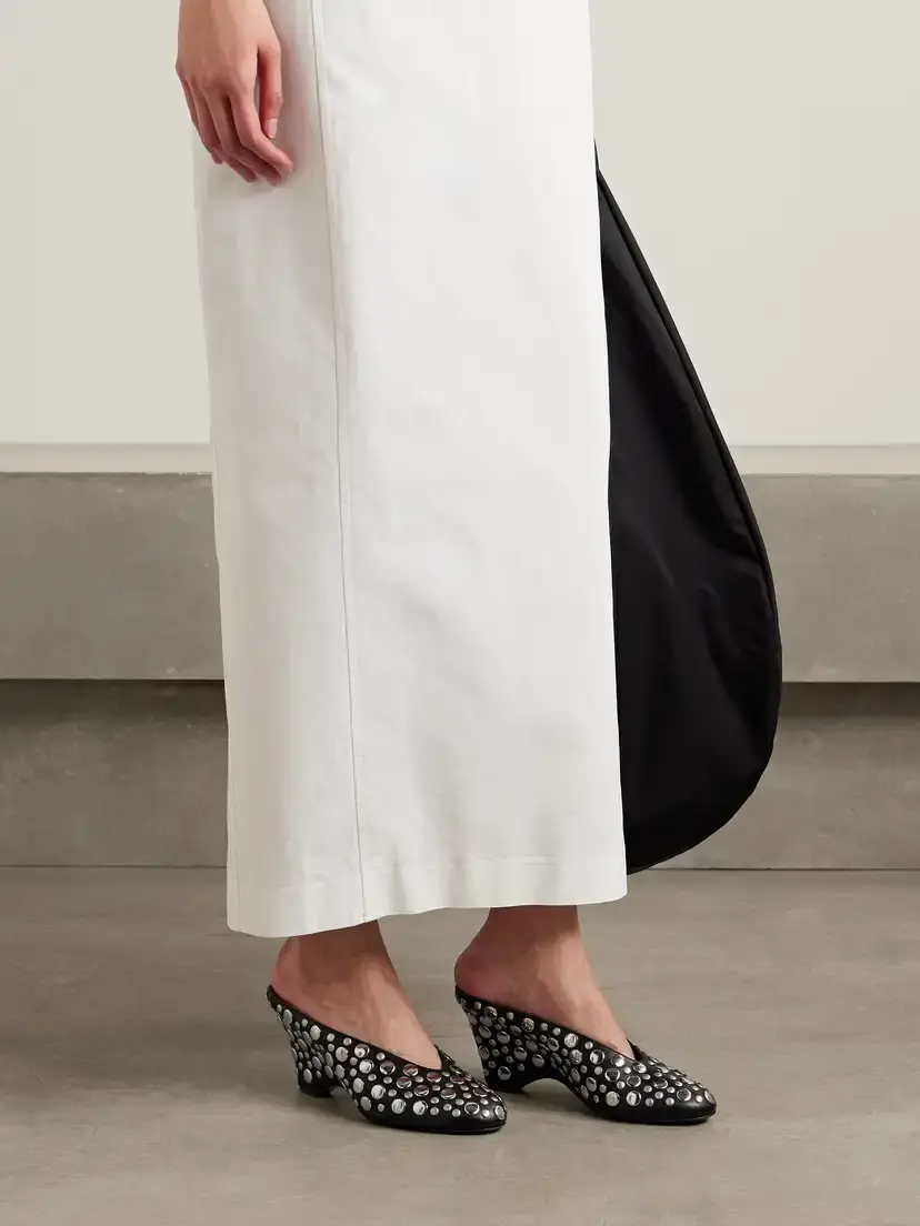 Khaite Cloak Studded Leather Mules | Thumbnail 2