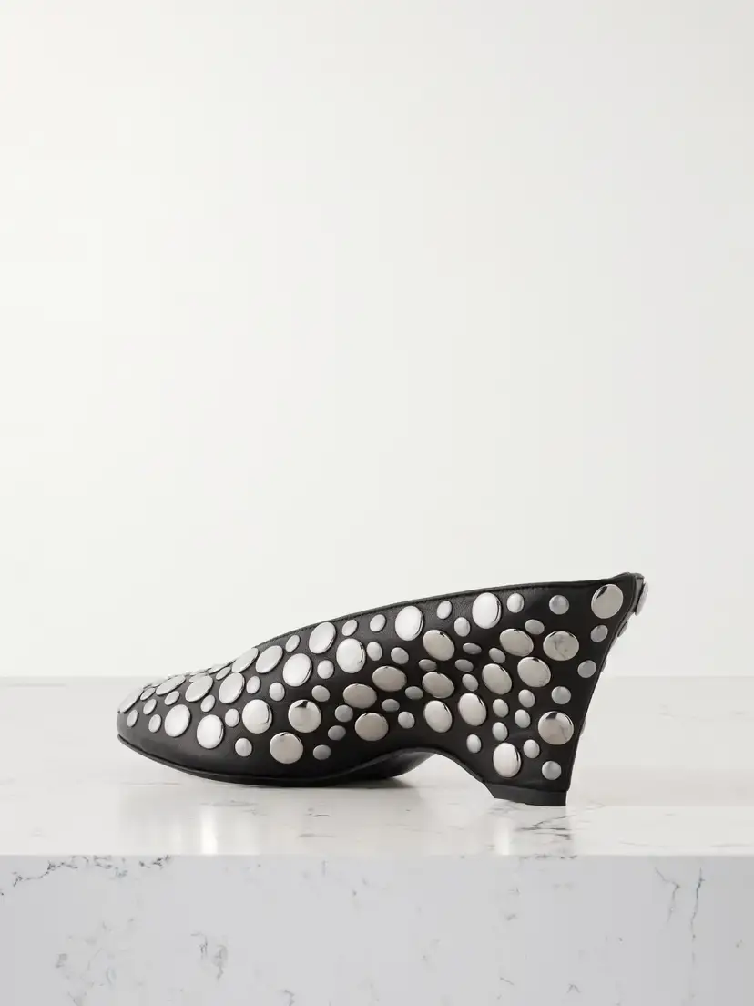 Khaite Cloak Studded Leather Mules | Thumbnail 3