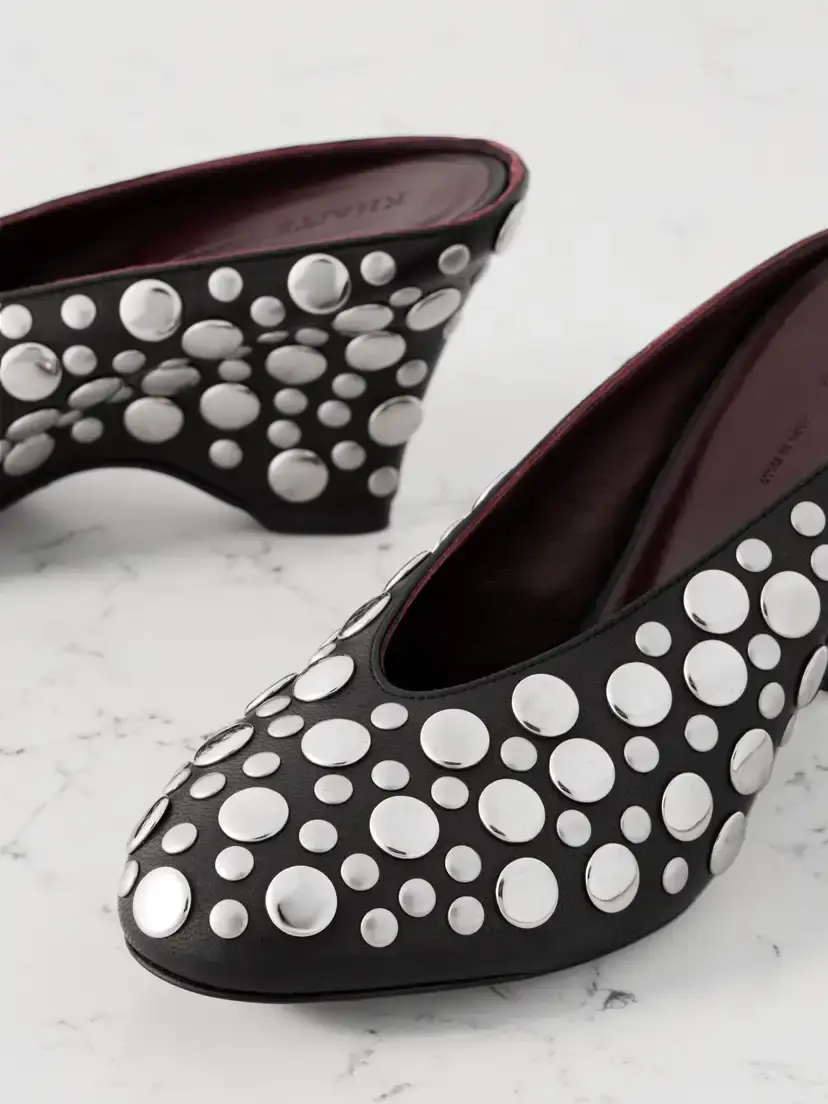 Khaite Cloak Studded Leather Mules | Thumbnail 4
