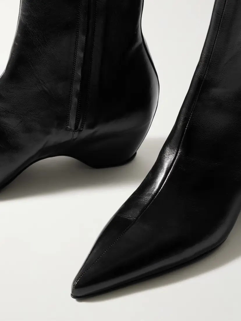 Khaite Sybil Glossed-leather Ankle Boots | Thumbnail 4 Khaite Sybil Glossed-leather Ankle Boots | Thumbnail 4