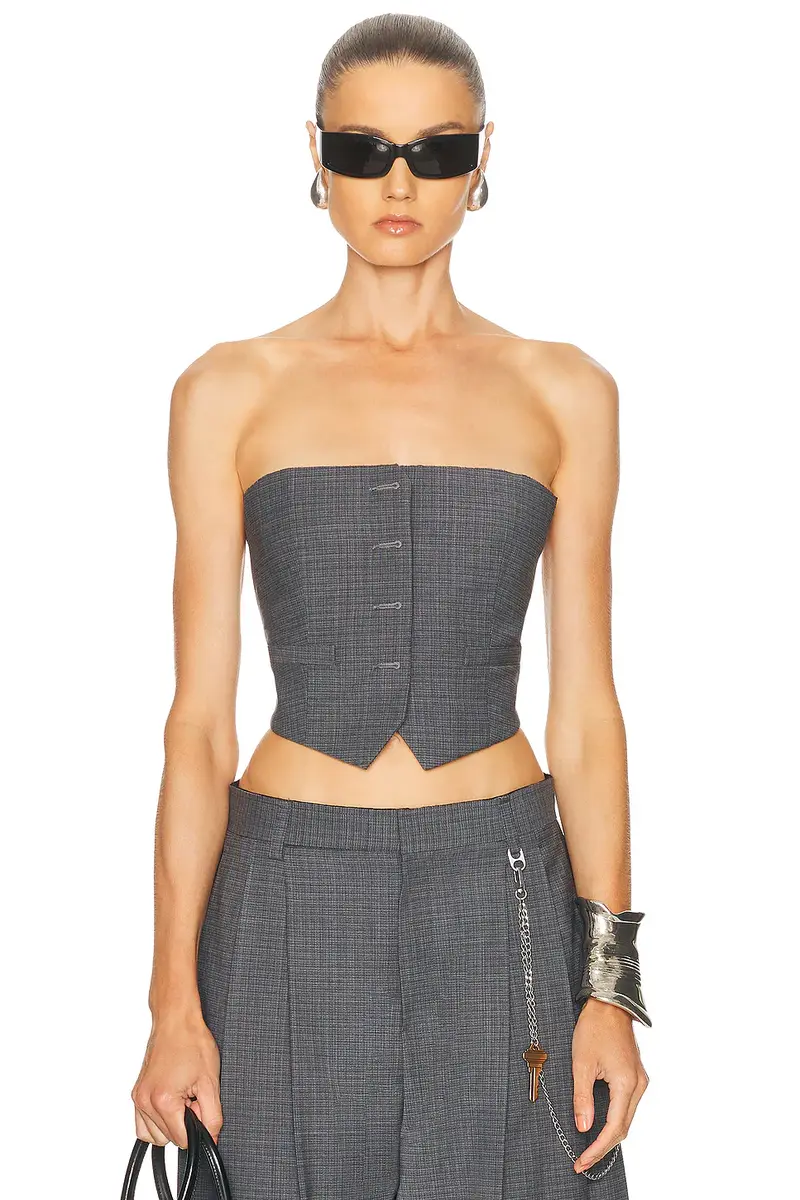 Alexander Wang Bustier Vest | Image 1 Alexander Wang Bustier Vest | Image 1