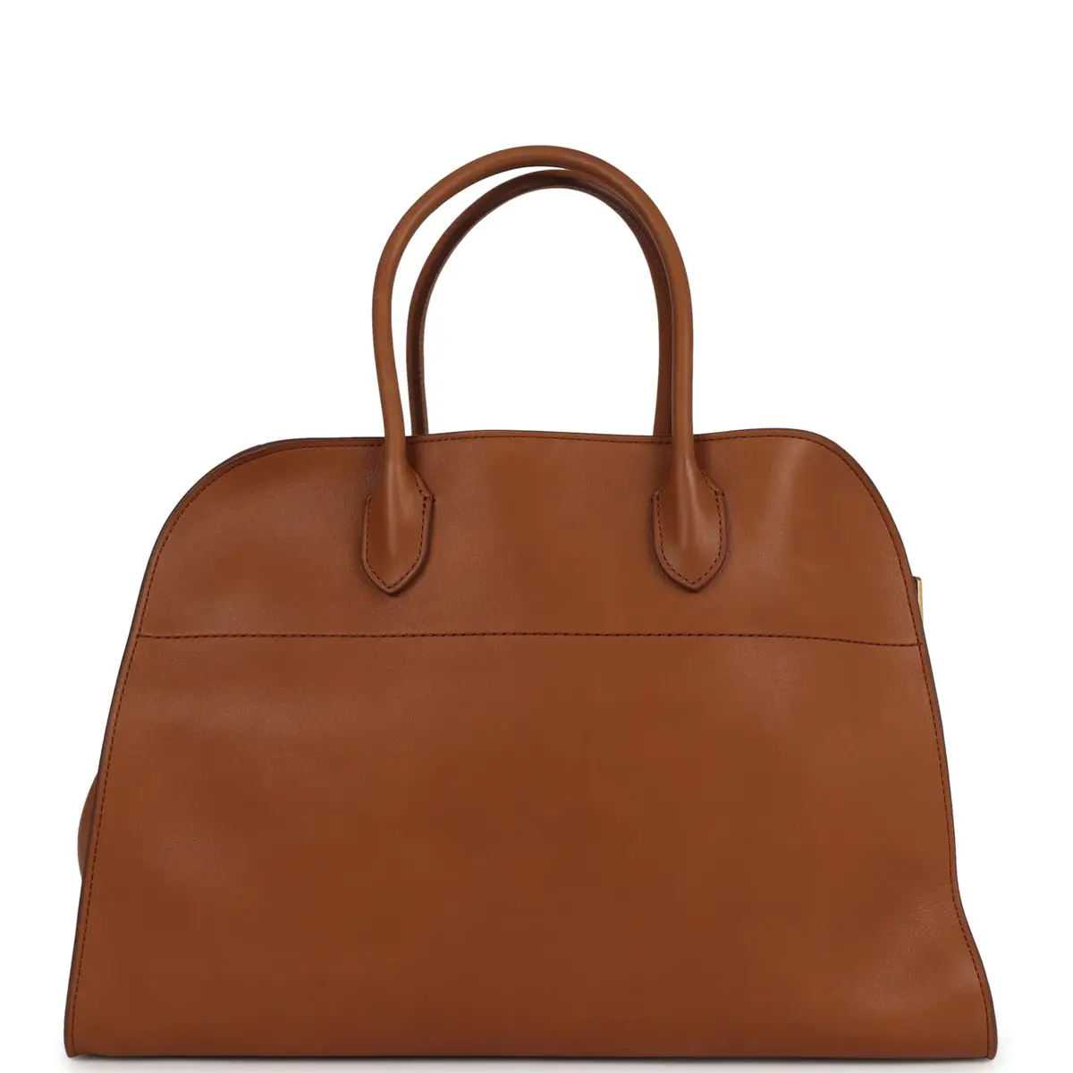 The Row The Row Soft Margaux 15 Cuir Saddle Leather Gold Hardware | Image 1 The Row The Row Soft Margaux 15 Cuir Saddle Leather Gold Hardware | Image 1