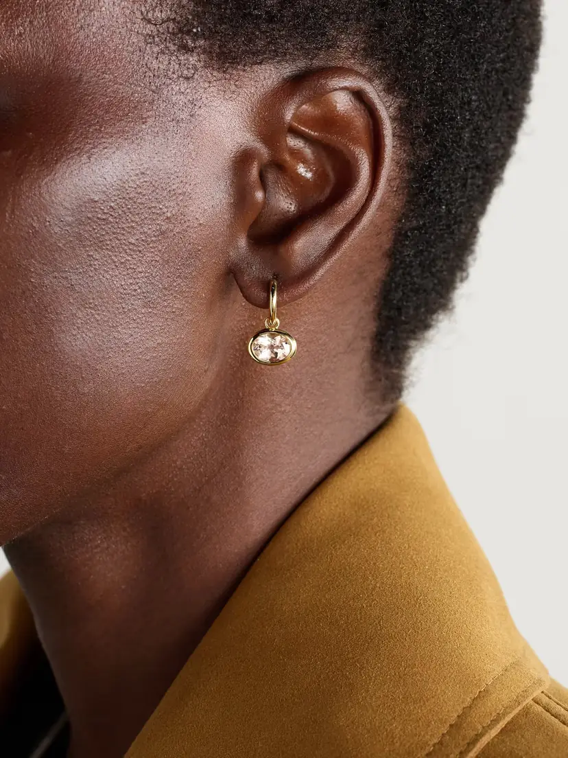 By Pariah Xl Orbit 14-karat Recycled Gold Morganite Hoop Earrings | Thumbnail 2