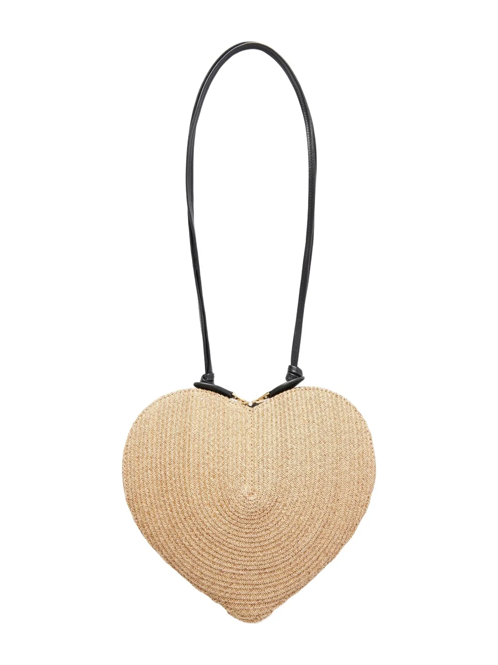 Le Coeur Leather-trimmed Raffia Shoulder Bag Le Coeur Leather-trimmed Raffia Shoulder Bag
