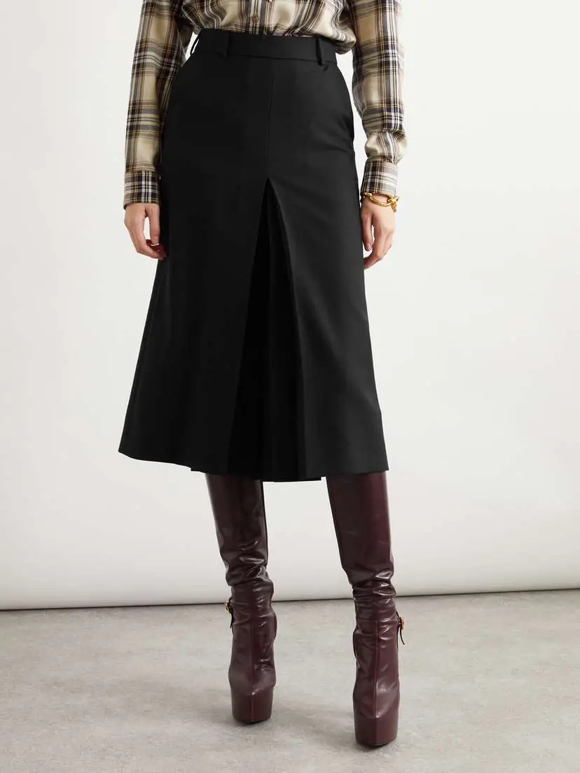 Saint Laurent Cropped Cotton-gabardine Pants | Thumbnail 3