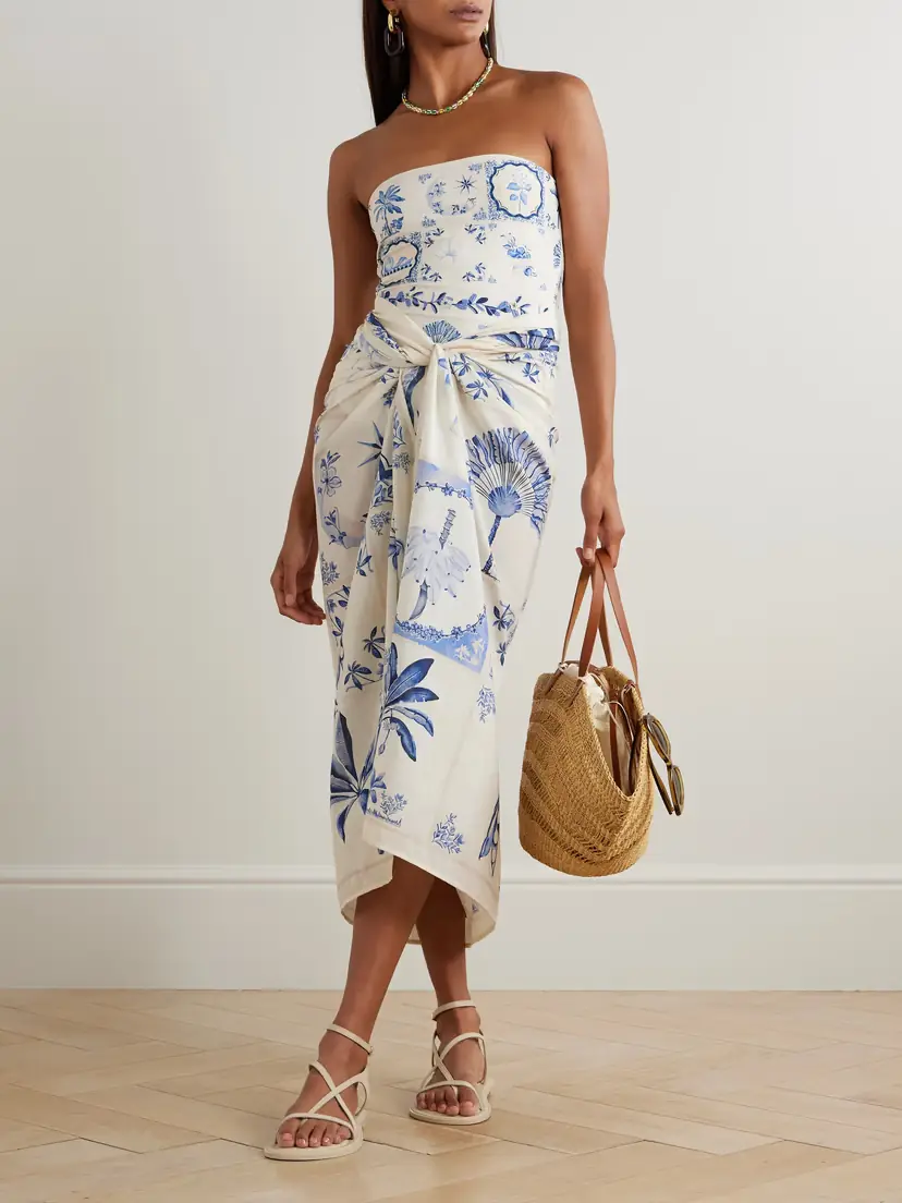 Agua by Agua Bendita Lavanda Wild Floral-print Cotton And Silk-voile Pareo | Thumbnail 2 Agua by Agua Bendita Lavanda Wild Floral-print Cotton And Silk-voile Pareo | Thumbnail 2