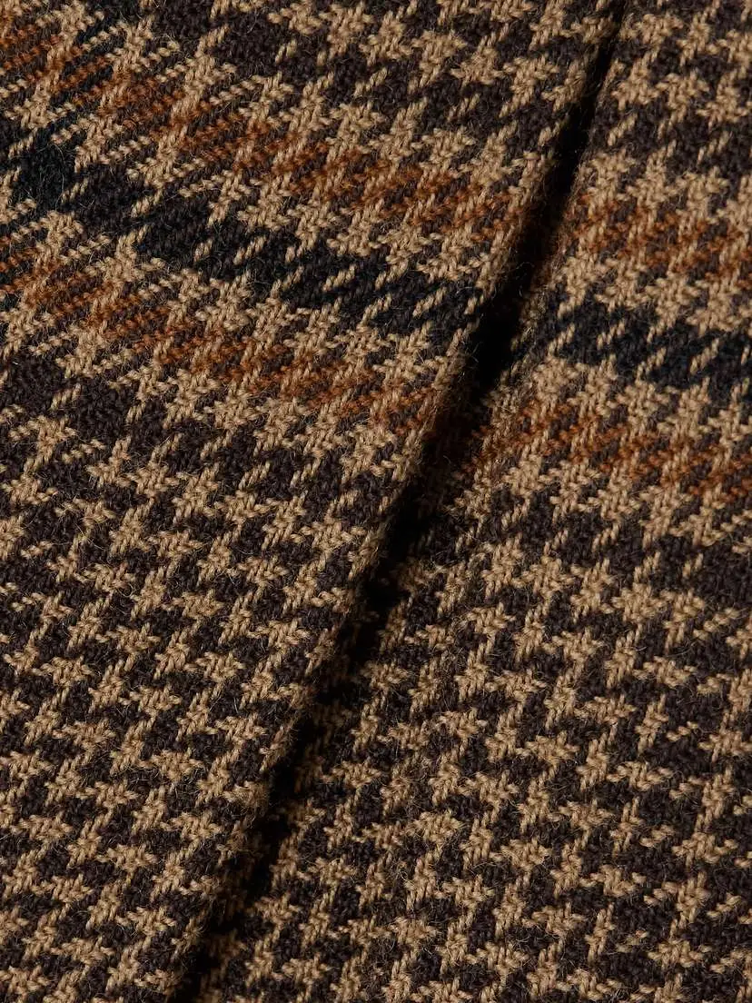 Saint Laurent Prince Of Wales Checked Wool Midi Skirt | Thumbnail 5