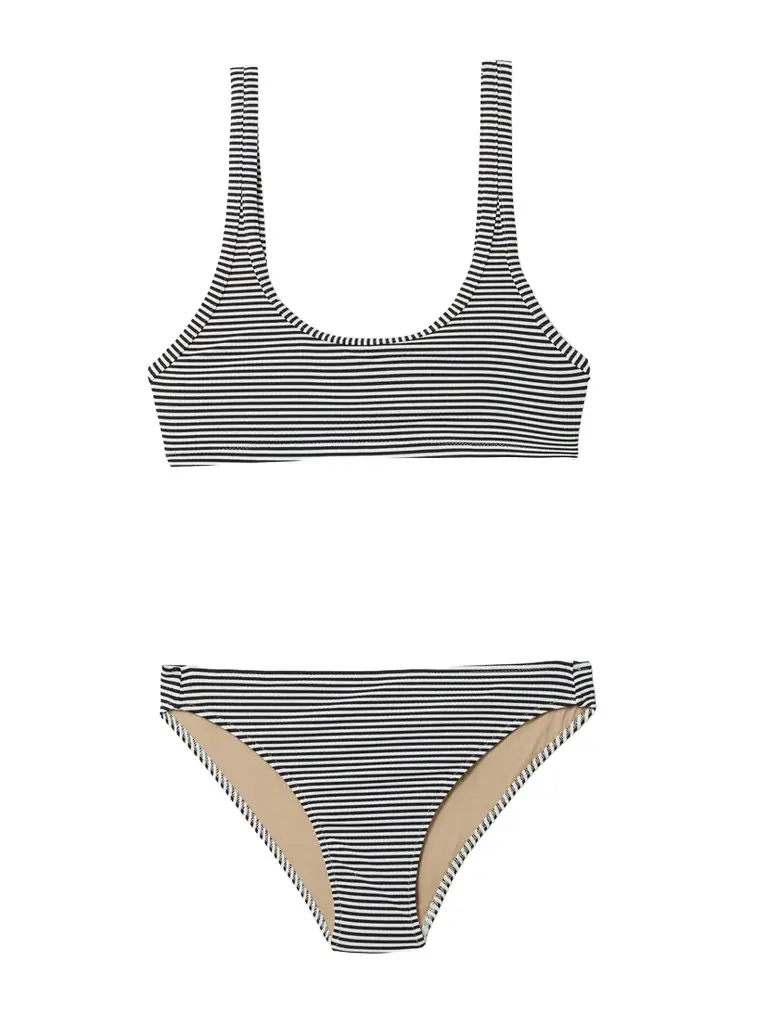 Ottantuno Striped Ribbed Bikini