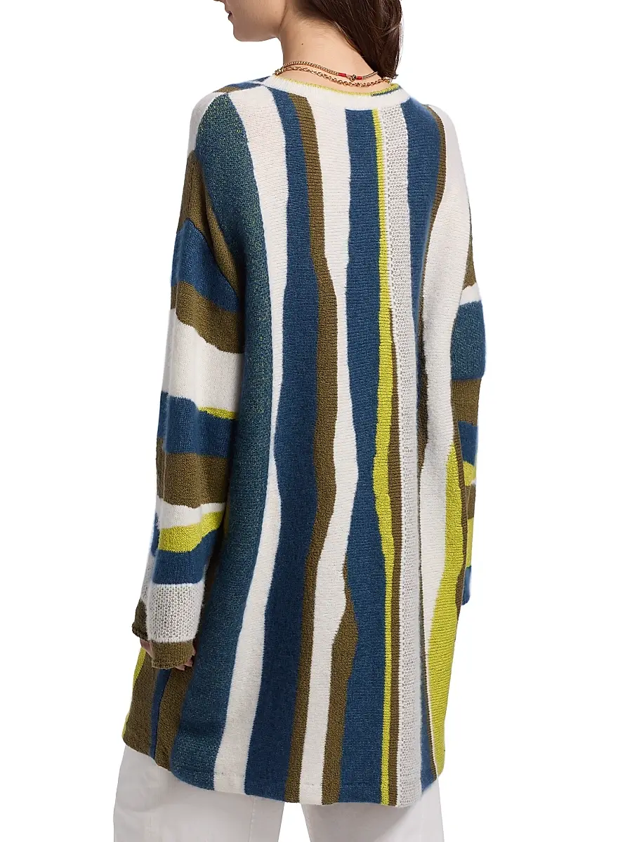 The Elder Statesman Women's Nora Shore Striped Cotton Tunic | Thumbnail 5 The Elder Statesman Women's Nora Shore Striped Cotton Tunic | Thumbnail 5