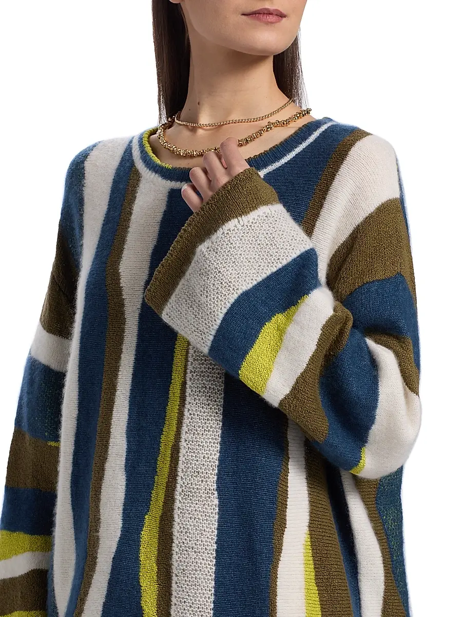 The Elder Statesman Women's Nora Shore Striped Cotton Tunic | Thumbnail 6 The Elder Statesman Women's Nora Shore Striped Cotton Tunic | Thumbnail 6