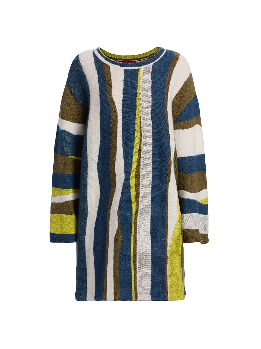 The Elder Statesman Women's Nora Shore Striped Cotton Tunic - Shore Multi | Image 1 The Elder Statesman Women's Nora Shore Striped Cotton Tunic - Shore Multi | Image 1