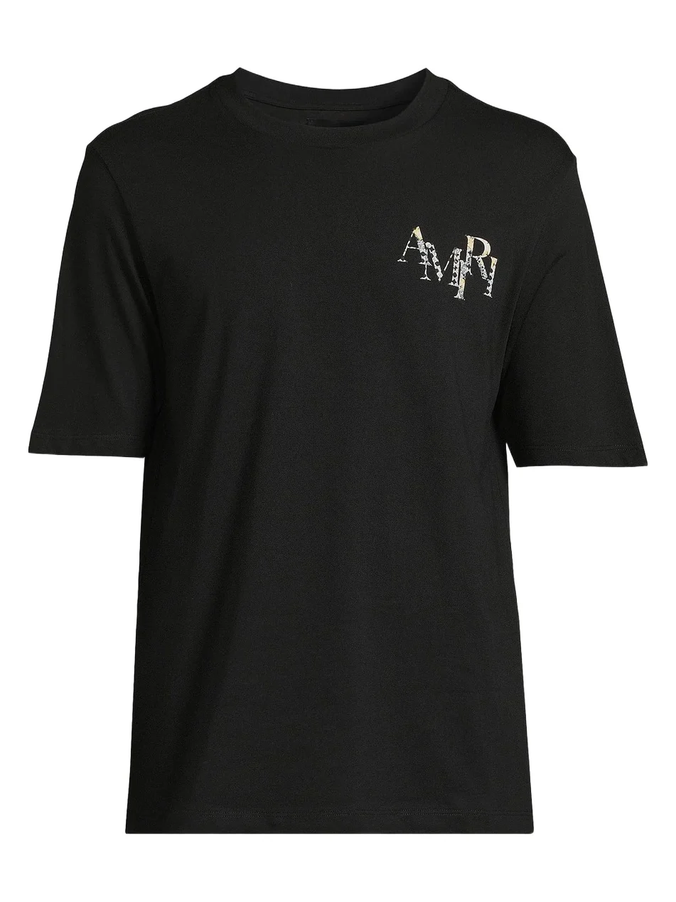 Men's Staggered Logo Cotton T-Shirt