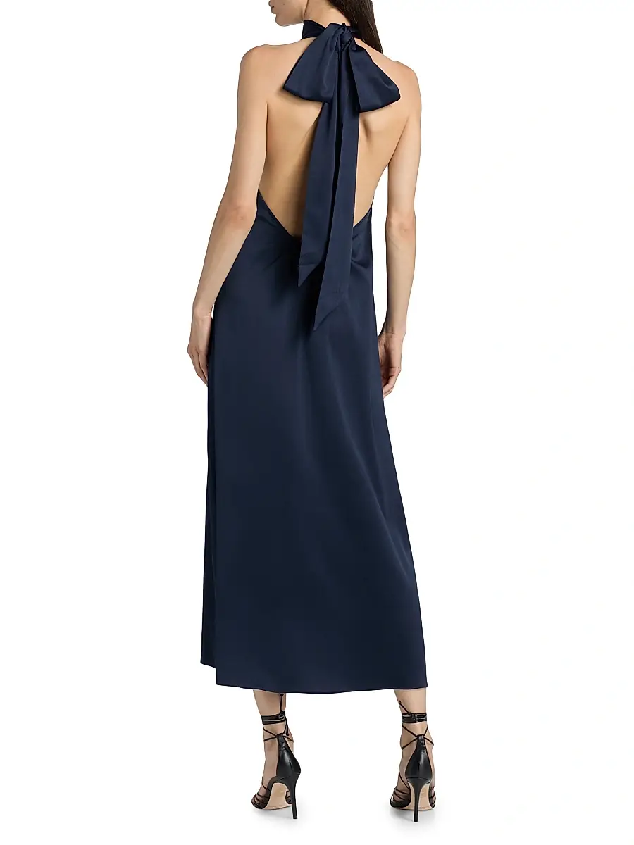 AZEEZA Women's Meera Satin Midi-Dress | Thumbnail 5 AZEEZA Women's Meera Satin Midi-Dress | Thumbnail 5