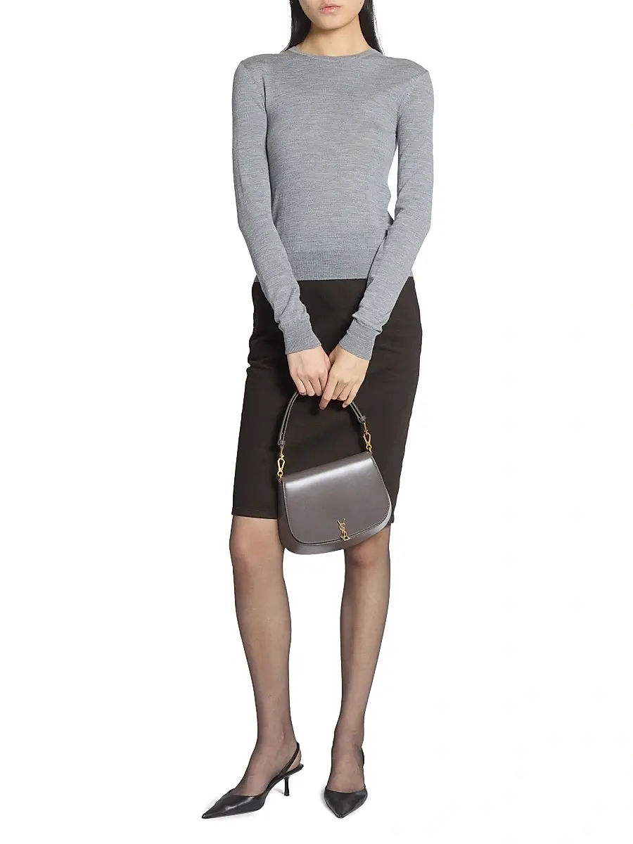 Saint Laurent Women's Voltaire Top Handle in Box - Urban Grey | Thumbnail 2 Saint Laurent Women's Voltaire Top Handle in Box - Urban Grey | Thumbnail 2