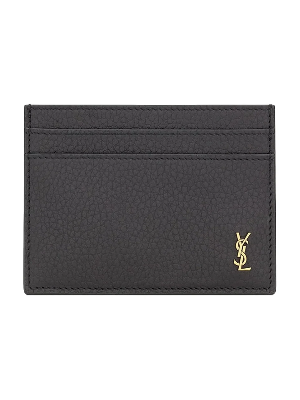 Men's Tiny Cassandre Card Case in Grained Leather - Midnight Blue Men's Tiny Cassandre Card Case in Grained Leather - Midnight Blue