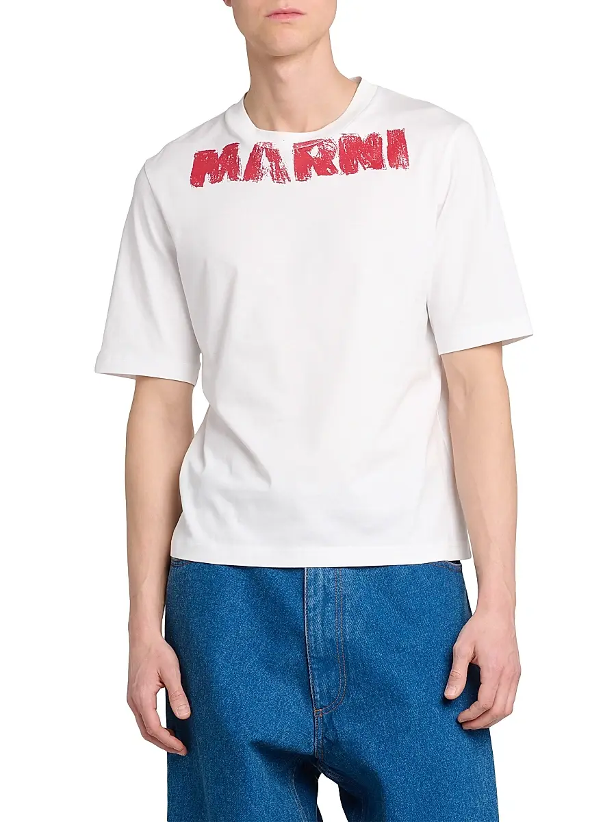 Marni Men's Logo Graphic Crewneck T-Shirt | Thumbnail 3