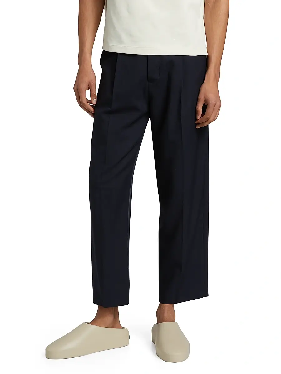 Marni Men's Pleated Tropical Wool Pants | Thumbnail 3 Marni Men's Pleated Tropical Wool Pants | Thumbnail 3