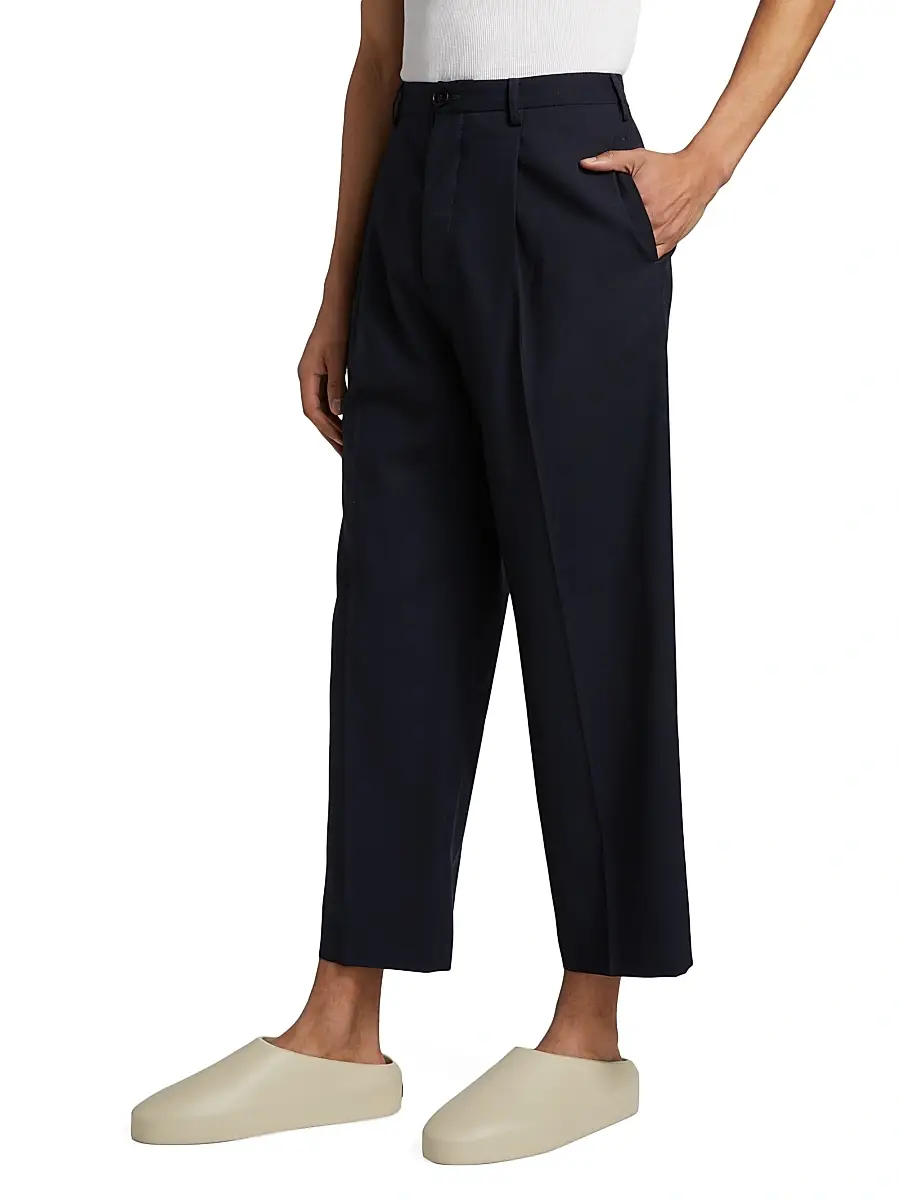 Marni Men's Pleated Tropical Wool Pants | Thumbnail 4 Marni Men's Pleated Tropical Wool Pants | Thumbnail 4