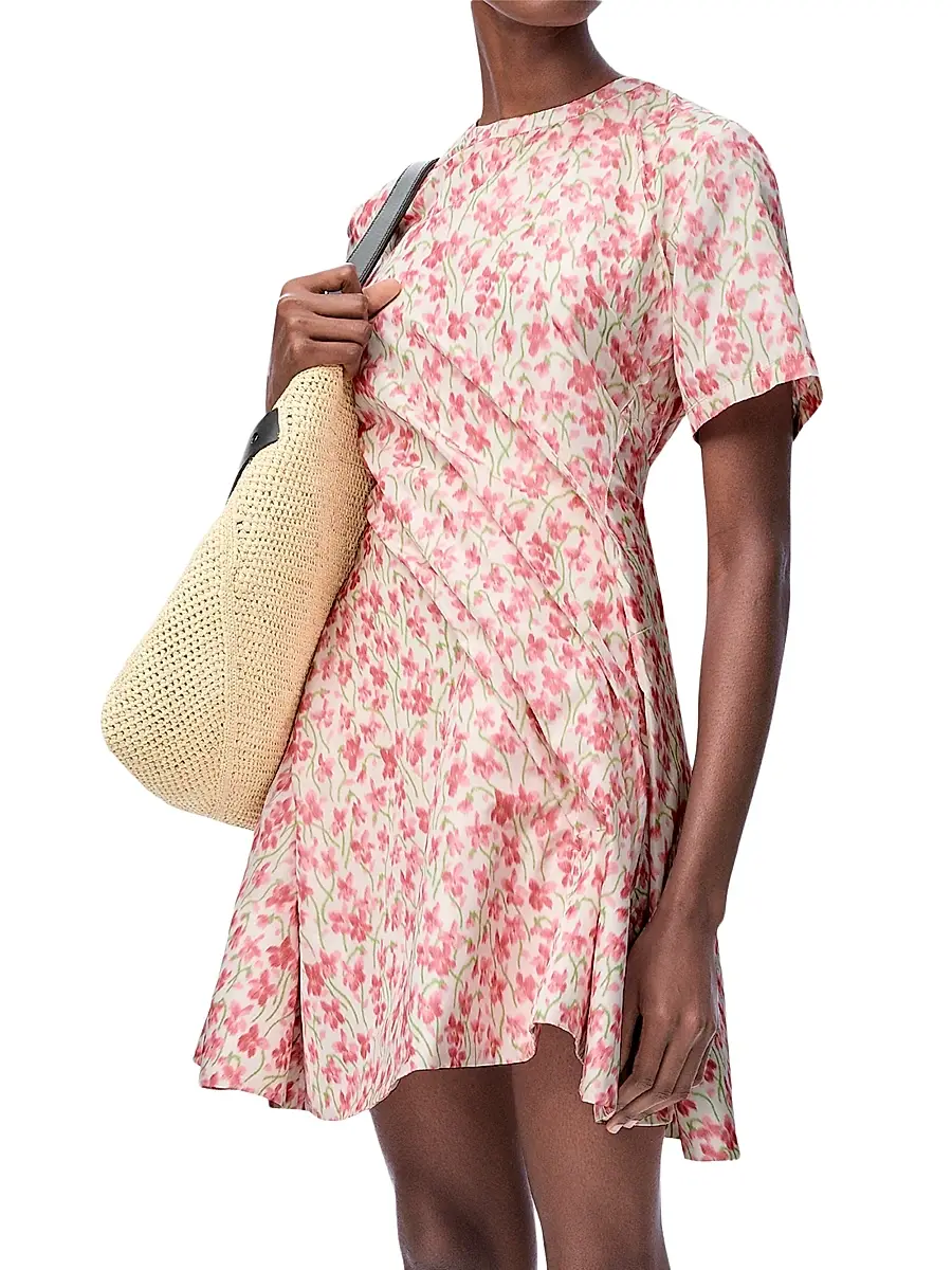 Loewe Women's Twisted Floral Short-Sleeve Minidress | Thumbnail 2 Loewe Women's Twisted Floral Short-Sleeve Minidress | Thumbnail 2