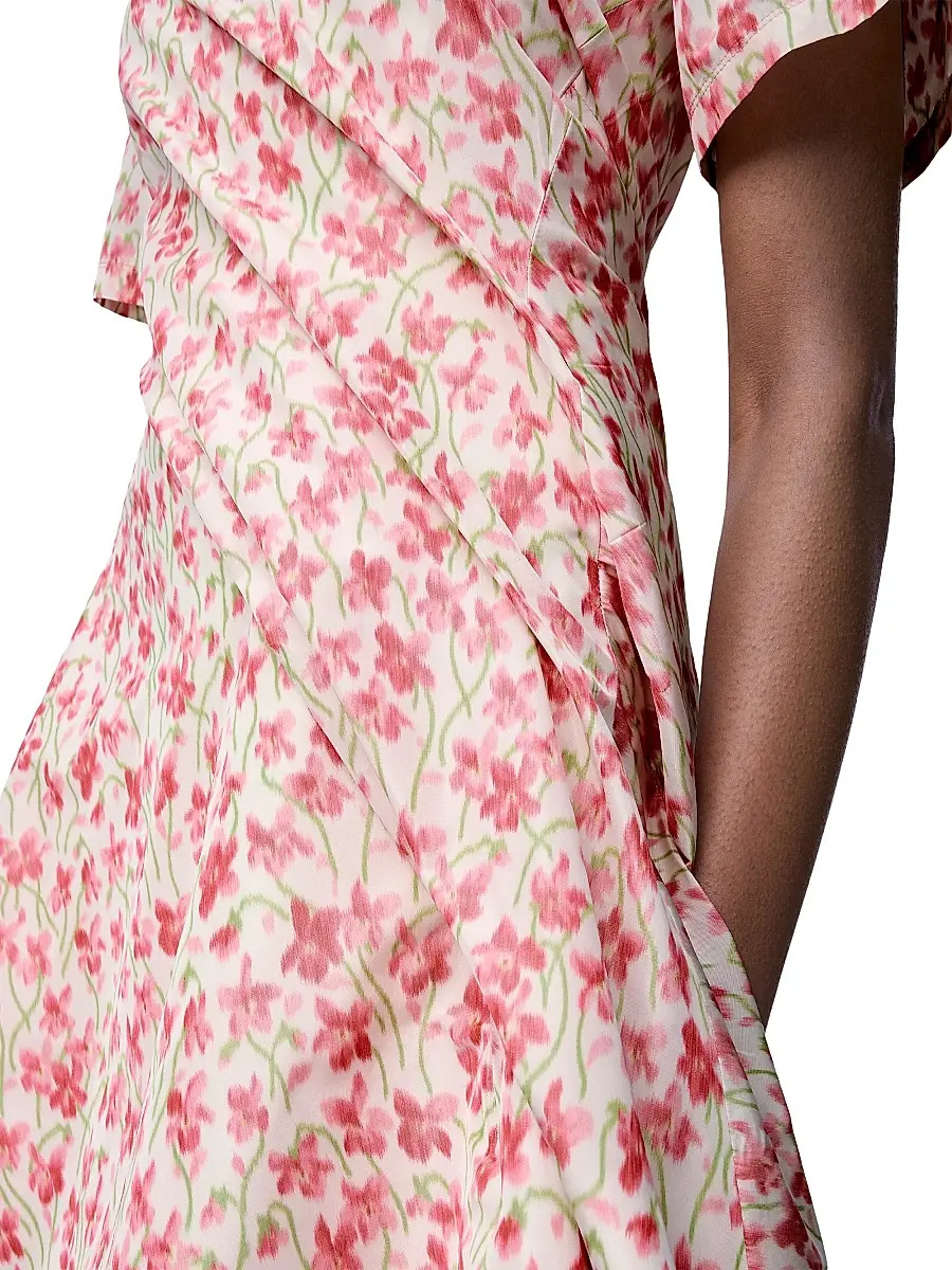 Loewe Women's Twisted Floral Short-Sleeve Minidress | Thumbnail 4 Loewe Women's Twisted Floral Short-Sleeve Minidress | Thumbnail 4