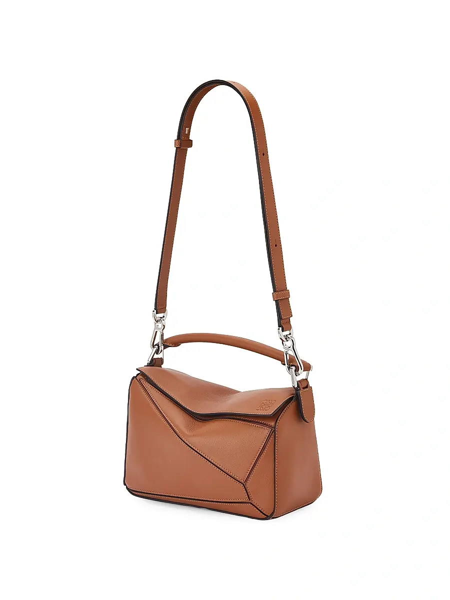 LOEWE Women's Puzzle Edge Leather Shoulder Bag - Light Grey | Thumbnail 12 LOEWE Women's Puzzle Edge Leather Shoulder Bag - Light Grey | Thumbnail 12